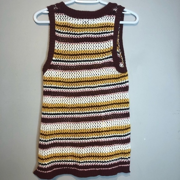 Anthropologie Sanctuary Crochet Sleeveless Striped Top, size XS - Picture 6 of 11
